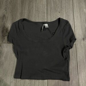 H&M Black Crop Top